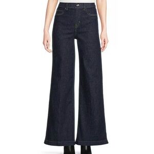 SPANX Dark Indigo Wide Leg Jeans